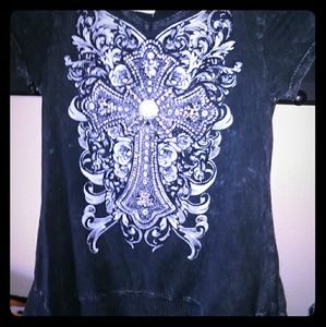 Girls youth sz 10 blingy shirt